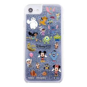 iPhone SE 第3世代 第2世代 SE3 SE2 iPhone 8 7 6s 6 ケース ハードケース ハイブリッド Disney100周年限定デザイン ラメグリッター 集合