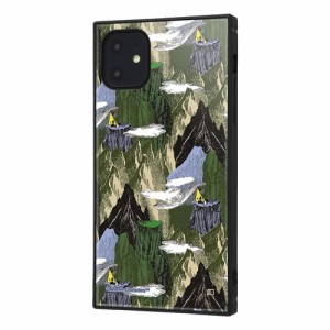 iPhone11 ケース ハードケース ハイブリッド ムーミン 耐衝撃 KAKU OUTDOORS 山脈緑 カバー アイフォン イレブン スマホケース