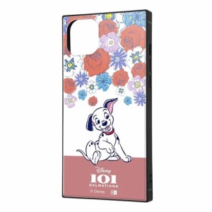 iPhone14 Plus ケース ハードケース ハイブリッド ディズニー 耐衝撃 KAKU 子犬_フラワー カバー アイフォン スマホケース