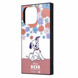 iPhone15 Pro Max ケース ハードケース ハイブリッド ディズニー KAKU 子犬_フラワー カバー アイフォン スマホケース