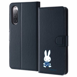Xperia 10 V SO-52D SOG11 A302SO XQ-DC44 ケース 手帳型 ミッフィー レザー シンプル マグネット ミッフィー_てくてく カバー ソニー Xp