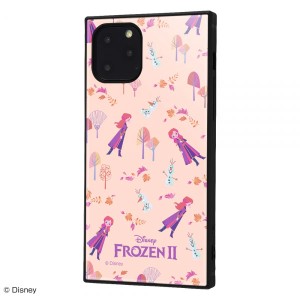 iPhone11 Pro ケース ハイブリッド 耐衝撃ハイブリッド KAKU アナと雪の女王2 総柄 02 アイフォン カバー スマホケース