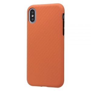 iPhoneXS iPhoneX ケース ソフトケース TPU 耐衝撃Light Carbon カーボンオレンジ アイフォン テンエス テン カバー スマホケース