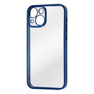 iPhone13 mini ケース ソフトケース Perfect Fit メタリック ブルー カバー アイホン アイフォン 13 ミニ スマホケース