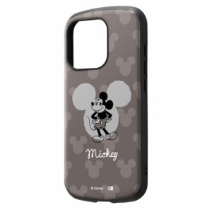 iPhone15Pro ケース ハードケース ディズニー 耐衝撃 MiA ミッキーマウス_グレー カバー アイフォン スマホケース