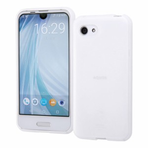 AQUOS R Compact SH-M06 701SH SHV41 ケース ソフトケース シリコン シリコン シルキータッチ ホワイト 半透明 カバー アクオス アール 