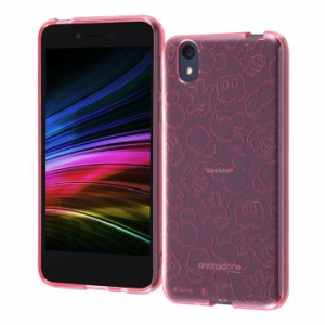 Android One S3 ケース ソフトケース TPU ディズニー キラキラ ミッキー・ピンク カバー アンドロイドワン エススリー スマホケース