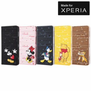 Xperia XZ2 SO-03K SOV37 702SO ケース 手帳型 ディズニーキャラクター スタンディング カーシヴ ドナルド カバー エクスペリア エックス