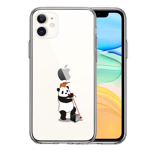 iPhone11 ケース ハードケース クリア パンダ ボーカル スタンドマイク アイフォン イレブン カバー スマホケース