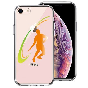 iPhone 8 7 ケース ハードケース ハイブリッド クリア 卓球 ドライブマン