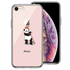 iPhone 8 7 ケース ハードケース ハイブリッド クリア パンダ ボーカル スタンドマイク