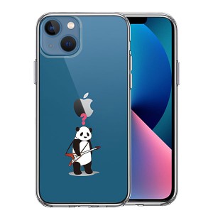 iPhone13 ケース ハードケース ハイブリッド クリア カバー ギター パンダ ？ 可愛い パンダ バンド ギター オリジナル アイフォン スマ