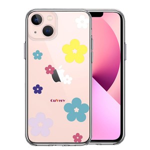 iPhone13 ケース ハードケース ハイブリッド クリア CuVery 花柄 フローラル カバー アイフォン スマホケース