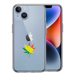 iPhone14 iPhone14Plus ケース ハードケース ハイブリッド クリア ガンジャ 平和 マーク カバー アイホン アイフォン スマホケース