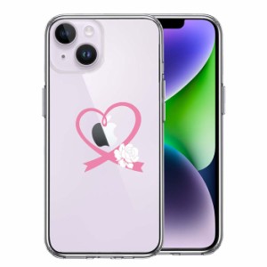 iPhone14 iPhone14Plus ケース ハードケース ハイブリッド クリア ハート 白薔薇 カバー アイフォン スマホケース P2