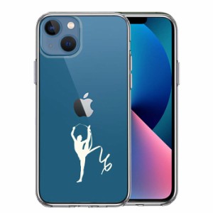 iPhone 13 13Pro 13mini 13ProMax ケース ハードケース ハイブリッド クリア 新体操 リボン ホワイト カバー アイフォン スマホケース