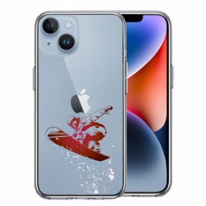 iPhone14 iPhone14Plus ケース ハードケース ハイブリッド クリア スノーボード　女子 カバー アイフォン スマホケース