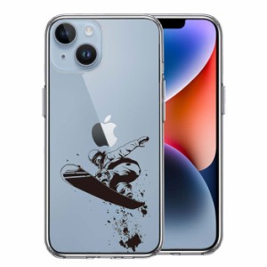 iPhone14 iPhone14Plus ケース ハードケース ハイブリッド クリア スノーボード 女子2 カバー アイフォン スマホケース