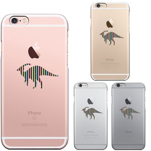iPhone 6s 6 ケース ハードケース クリア カバー アイフォン シェル ストライプ 恐竜 カモノハシ