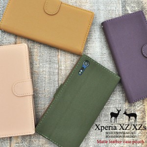 Xperia XZs / XZ SO-03J SOV35 602SO SO-01J SOV34 601SO ケース 手帳型 マットレザー カバー エクスペリア エックスゼットエス エックス