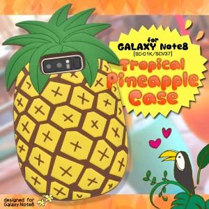 Galaxy Note8 SC-01K SCV37 ケース ソフトケース トロピカルパイナップル カバー サムスン ギャラクシーノートエイト スマホケース