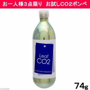 お一人様３点限り　Ｌｅａｆ　ＣＯ２　ボンベ　７４ｇ　１本　炭酸ボンベ　汎用品　新瓶　二酸化炭素　水草育成　水草　水草水槽