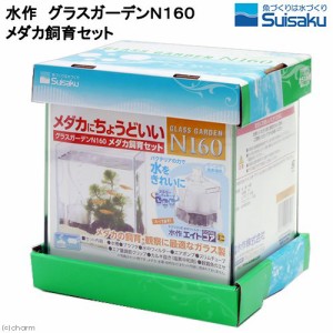 水作　グラスガーデンＮ１６０　メダカ飼育セット　お一人様５点限り　メダカ　室内　飼育セット　水槽