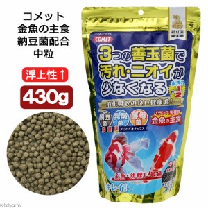 コメット　金魚の主食　納豆菌　中粒　４３０ｇ　金魚の餌