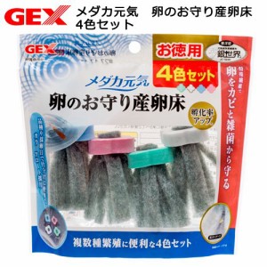 ＧＥＸ　メダカ元気　卵のお守り産卵床　４色セット