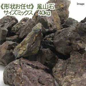 ２個口発送　形状お任せ　風山石　サイズミックス　４０ｋｇ　国産品　大型水槽向け　アクアリウム　レイアウト素材