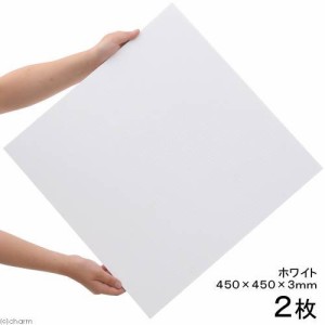 プラパール　９０ｃｍ水槽用マット　ホワイト　４５×４５ｃｍ　２枚