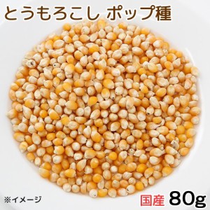 国産　とうもろこし　粒々　ポップ種　８０ｇ　小動物用のおやつ　無添加　無着色 (ハムスター 餌)