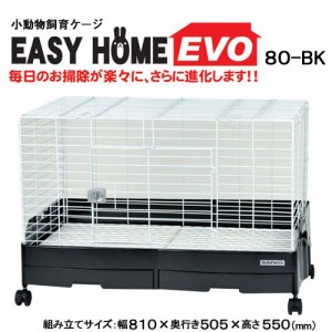 うさぎケージ　三晃商会　イージーホーム・エボ８０　ＢＫ（ブラック）（８１×５０．５×５５ｃｍ）うさぎ　ケージ (小動物 鳥かご)