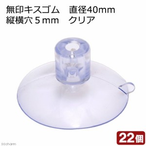 無印キスゴム　直径４０ｍｍ　縦横穴５ｍｍ　クリア　２２ケ入