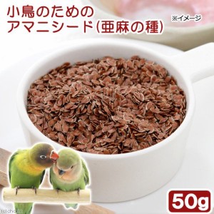 小鳥のためのアマニシード（亜麻の種）　５０ｇ　鳥　フード　餌　おやつ　無添加　無着色 (ハムスター 餌)