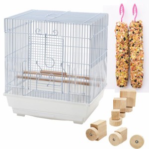 鳥籠　セキセイインコのための便利グッズセット　（クオリス　ＢＩＲＤ　ＣＡＧＥ、ボルダリング　おもちゃ、総合栄養食　Ｖｉｔａｐｏｌ