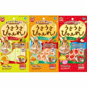 マルカン　うさうさぴゅーれ　５０ｇ（１０ｇ×５本）　３種各１袋 (ハムスター)