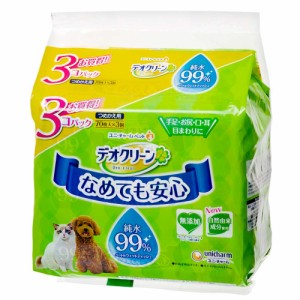 デオクリーン　純水９９％ウェットティッシュ　つめかえ用　７０枚入×３個パック