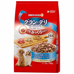 グラン・デリ　ふっくら仕立て　ビーフ・白身魚・チキン・緑黄色野菜・チーズ・角切りビーフ粒入り　７５０ｇ ドッグフード