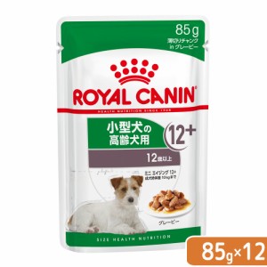 ロイヤルカナン 犬用 ドッグフード　小型犬の高齢犬用　ミニ　エイジング　１２＋　１２歳以上　８５ｇ×１２袋　パウチ　（ドッグフード