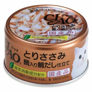 いなば　ＣＩＡＯ　チャオ　とりささみ　鯛入り　鯛だし仕立て　８５ｇ×２４缶 キャットフード