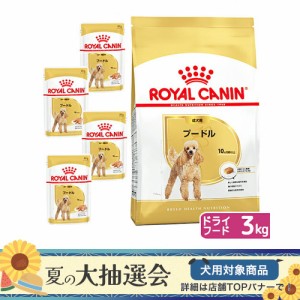 ロイヤルカナン 犬用 ドッグフード　プードル　成犬用　ドライフード　３ｋｇ　ジップ付＋パウチ４袋　お一人様５点限り