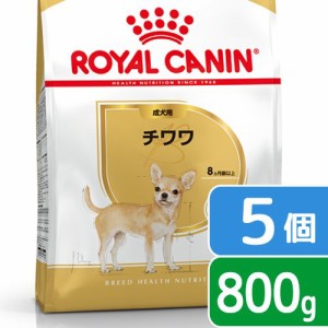 ロイヤルカナン 犬用 ドッグフード　チワワ　成犬用　８００ｇ×５袋　ジップ付　お一人様２点限り