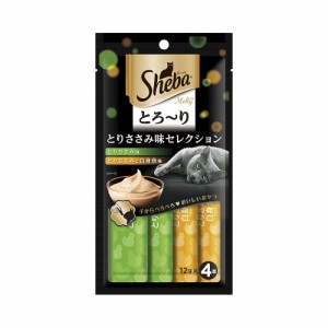 シーバ　とろ〜り　メルティ　とりささみ味セレクション　１２ｇ×４Ｐ　６袋入り　 キャットフード