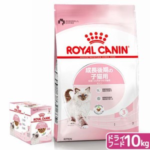 ロイヤルカナン 猫用 キャットフード　猫　成長後期の子猫用ドライウェットセット　ドライフード１０ｋｇ＋パウチ８５ｇ×１２袋　お一人