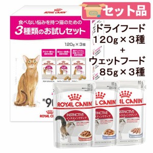 ロイヤルカナン 猫用 キャットフード　猫　食事にこだわる成猫用　食べ比べセット　ドライ３種＋ウェット３種　お一人様５点限り