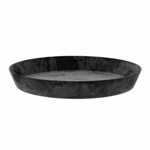 ａｍａｂｒｏ　アートストーン　ラウンド　ソーサー　ブラック　３０ｃｍ　植木鉢　鉢皿　おしゃれ　大型