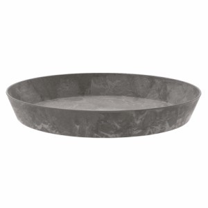 ａｍａｂｒｏ　アートストーン　ラウンド　ソーサー　グレー　３２ｃｍ　植木鉢　鉢皿　おしゃれ　大型
