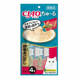 いなば　ＣＩＡＯ　ちゅ〜る　かつお＆国産あごだし　１４ｇ×４本　ちゅーる　チュール　猫 キャットフード