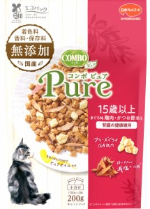 　コンボ　ピュア　キャット　１５歳以上　まぐろ味・鶏肉・かつお節添え　２００ｇ キャットフード